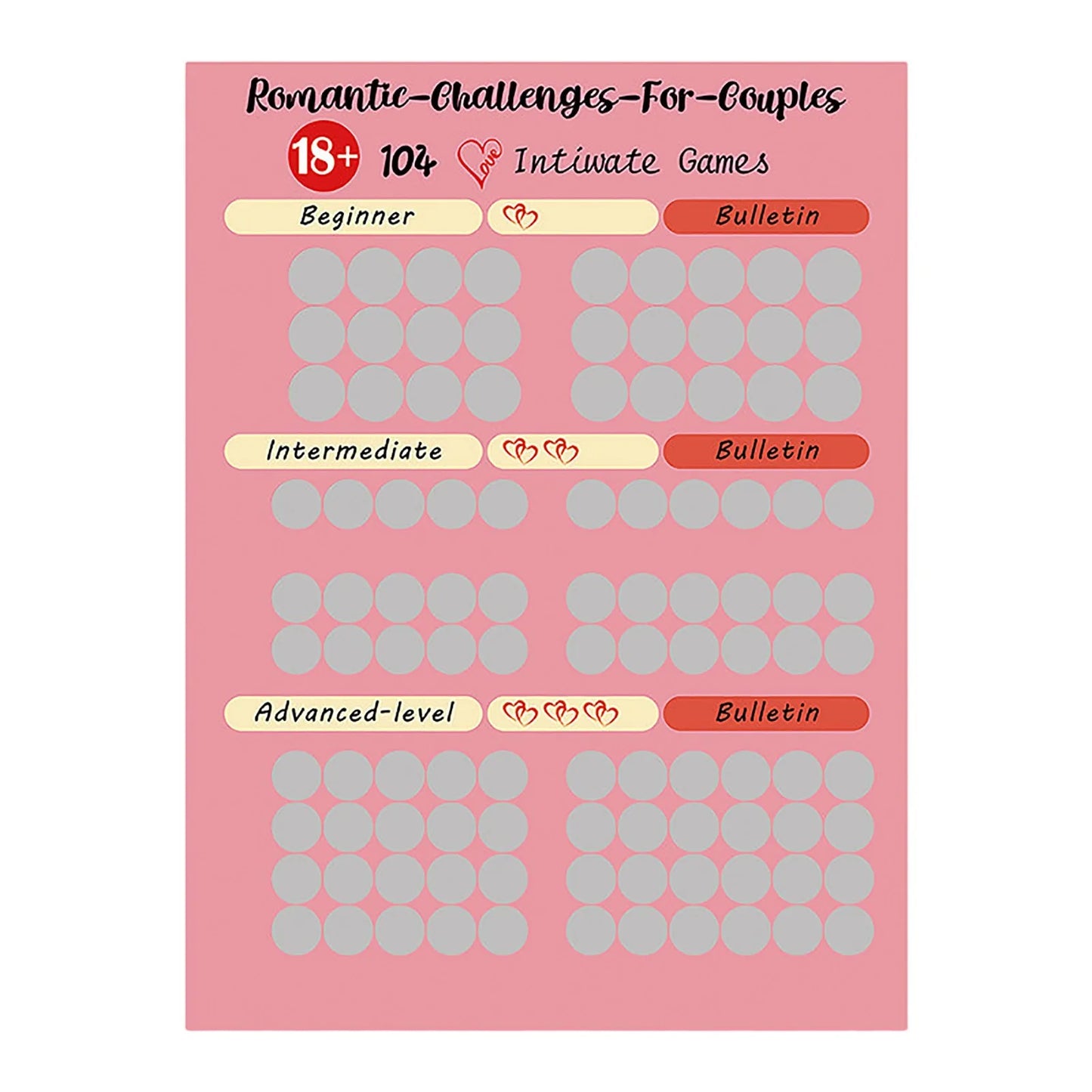 💖 SHARBAL™ LoveQuest 100 Dates Scratch-Off Poster لعبة 100 تحدي للأزواج