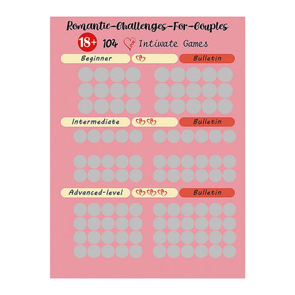 💖 SHARBAL™ LoveQuest 100 Dates Scratch-Off Poster لعبة 100 تحدي للأزواج