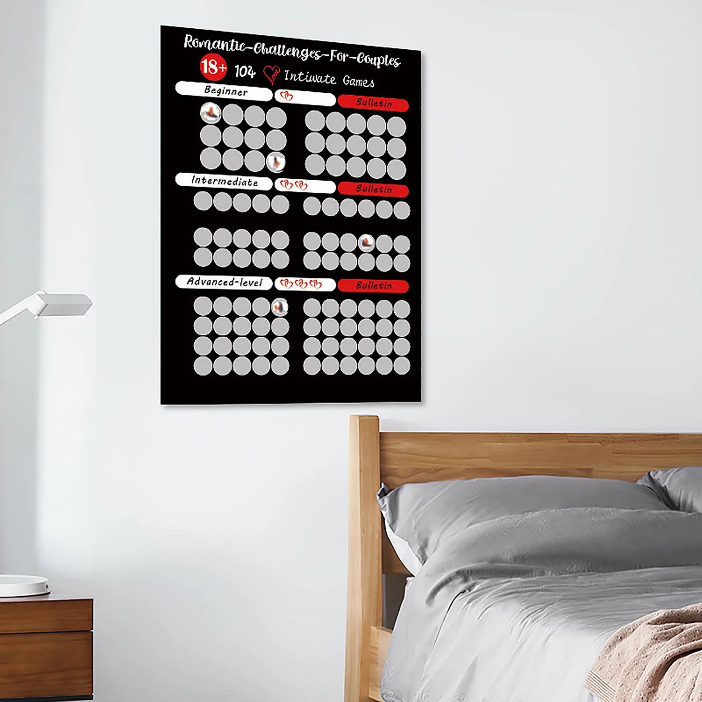 💖 SHARBAL™ LoveQuest 100 Dates Scratch-Off Poster لعبة 100 تحدي للأزواج