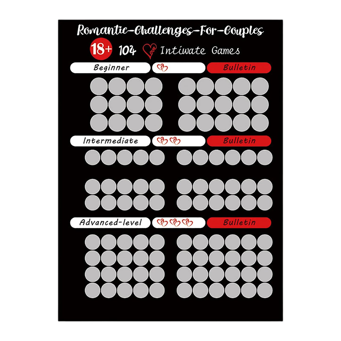 💖 SHARBAL™ LoveQuest 100 Dates Scratch-Off Poster لعبة 100 تحدي للأزواج
