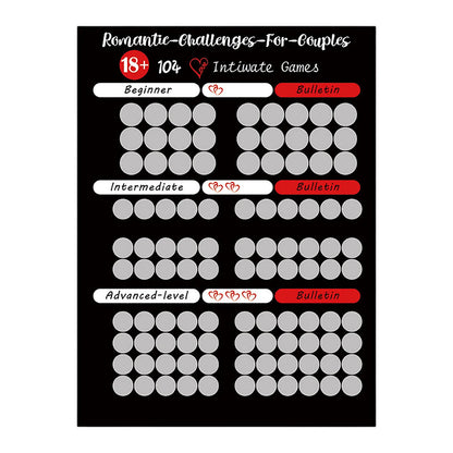 💖 SHARBAL™ LoveQuest 100 Dates Scratch-Off Poster لعبة 100 تحدي للأزواج