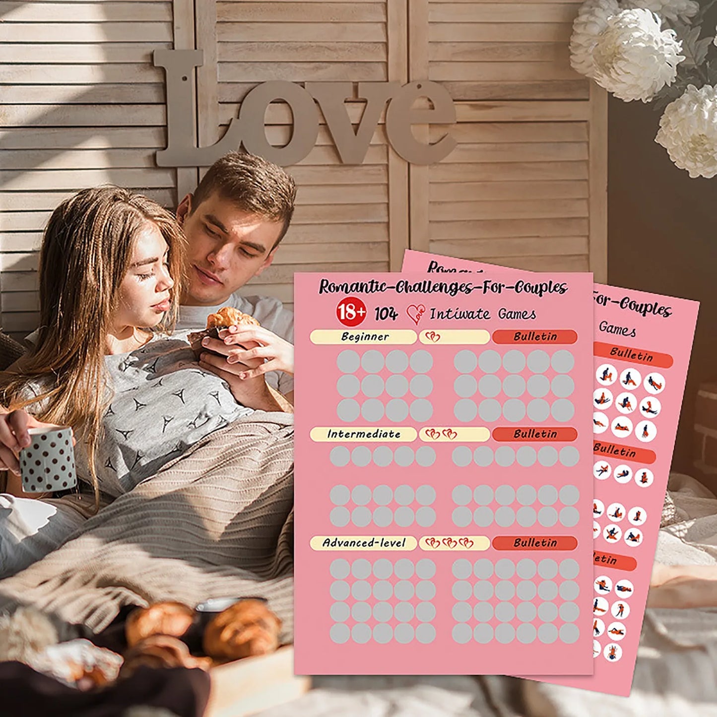 💖 SHARBAL™ LoveQuest 100 Dates Scratch-Off Poster لعبة 100 تحدي للأزواج