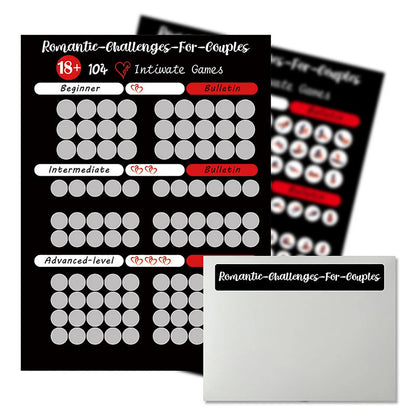 💖 SHARBAL™ LoveQuest 100 Dates Scratch-Off Poster لعبة 100 تحدي للأزواج